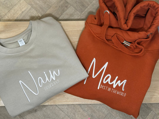 nain dydd sulau mam mothers day hoodie and jumper