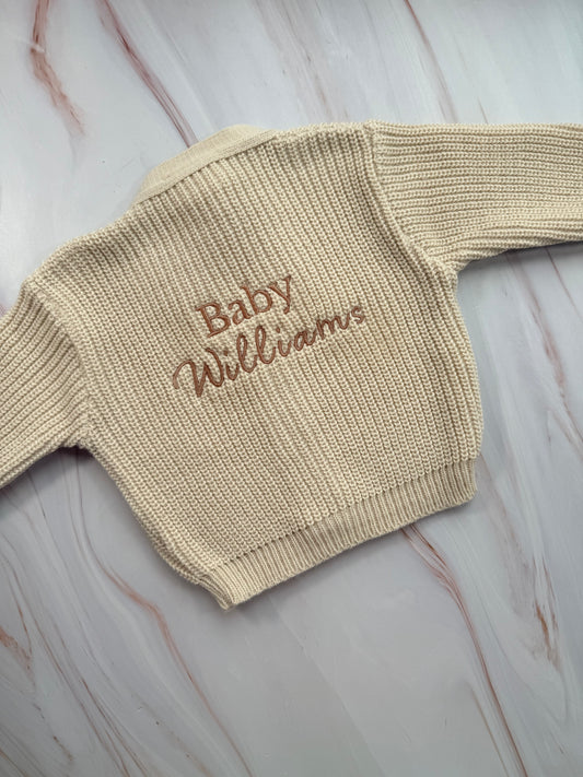 Personalised Baby Cardigans