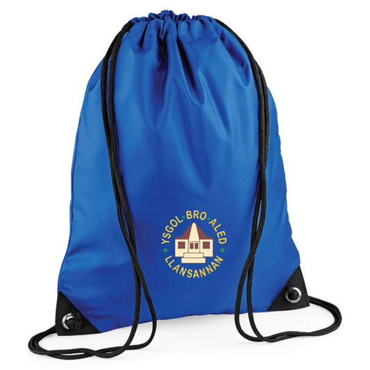 Gym sac featuring Ysgol Bro Aled school logo