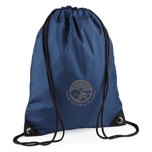 School Gym Sac featuring Ysgol Dyffryn Yr Enfys school logo